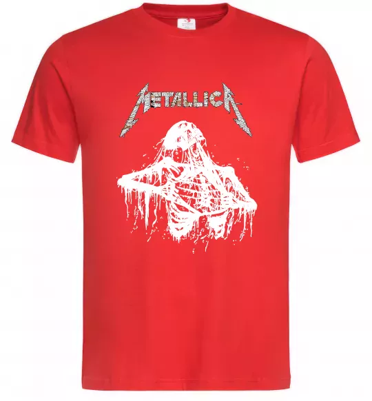 Мужская футболка Metallica Skeleton Красный фото
