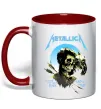 Чашка с цветной ручкой Metallica sad but true Красный фото