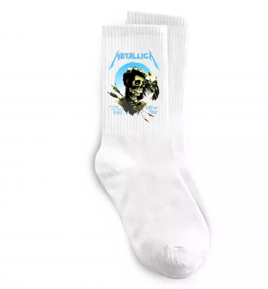 Носки Metallica sad but true Белый фото