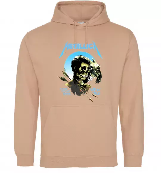 Мужская толстовка (худи) Metallica sad but true Песочный фото