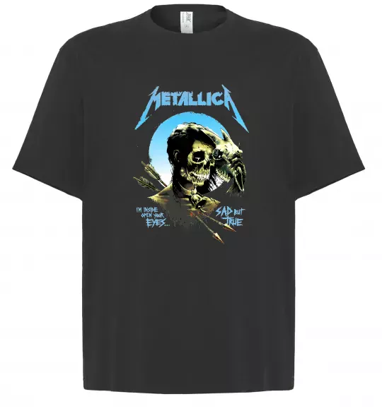 Футболка Оверсайз Metallica sad but true Черный фото