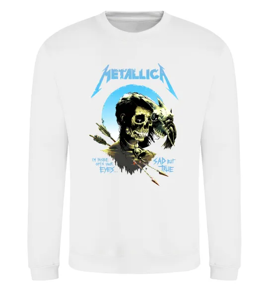 Свитшот Metallica sad but true Белый фото