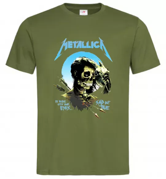 Чоловіча футболка Metallica sad but true Оливковий фото