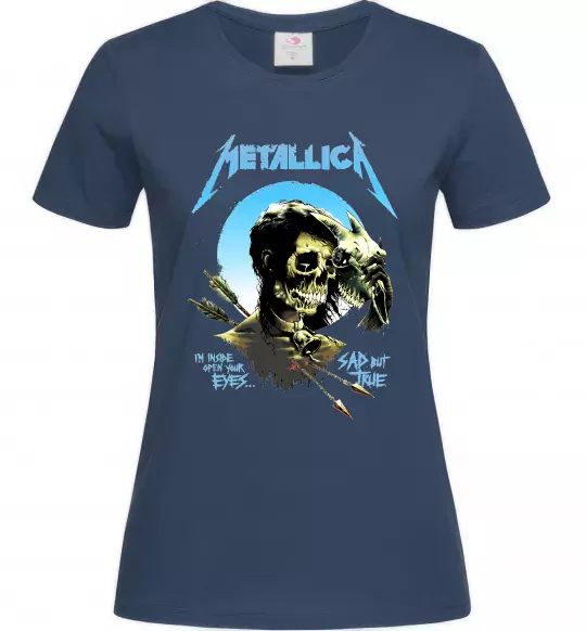 Жіноча футболка Metallica sad but true Темно-синій фото