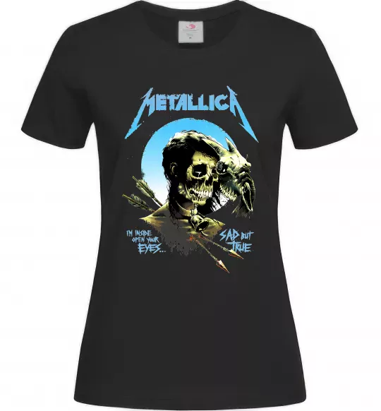 Жіноча футболка Metallica sad but true Чорний фото