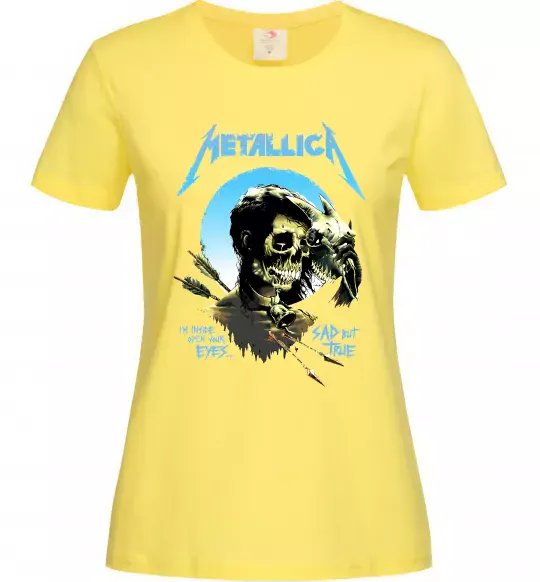 Жіноча футболка Metallica sad but true Лимонний фото