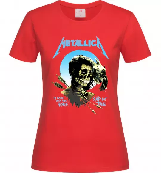 Жіноча футболка Metallica sad but true Червоний фото