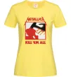 Женская футболка Металіка Kill em all Лимонный фото