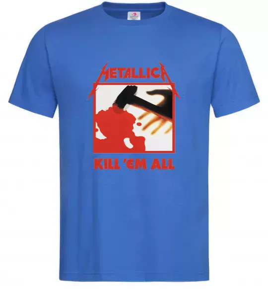 Чоловіча футболка Металіка Kill em all Яскраво-синій фото