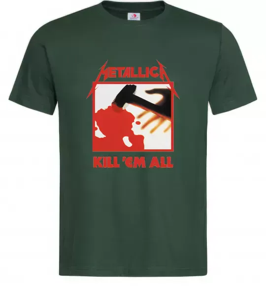 Чоловіча футболка Металіка Kill em all Темно-зелений фото