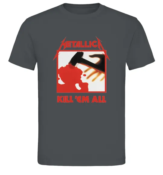 Чоловіча футболка Металіка Kill em all Графіт фото