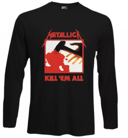 Лонгслів Металіка Kill em all Чорний фото