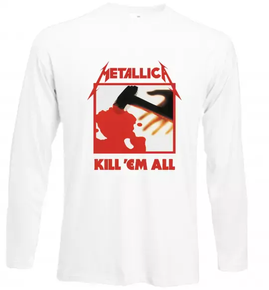 Лонгслів Металіка Kill em all Білий фото