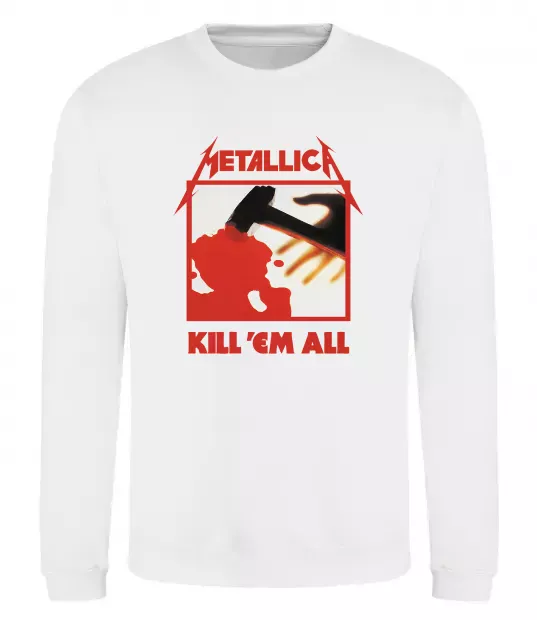Свитшот Металіка Kill em all Белый фото