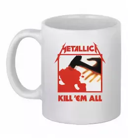 Чашка керамічна Металіка Kill em all Білий фото