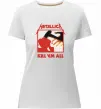 Женская премиум футболка Металіка Kill em all Белый фото