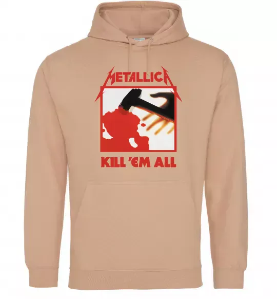 Чоловіча толстовка (худі) Металіка Kill em all Пісочний фото