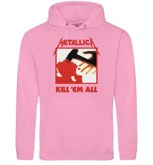 Женская толстовка (худи) Металіка Kill em all Розовый фото