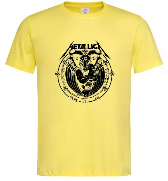 Чоловіча футболка Metallica Here I am Лимонний фото