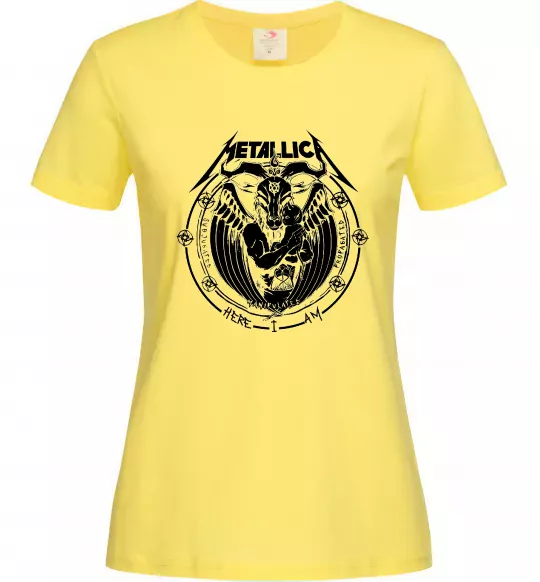 Женская футболка Metallica Here I am Лимонный фото
