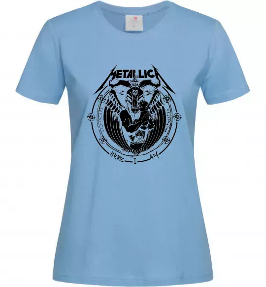 Женская футболка Metallica Here I am Голубой фото