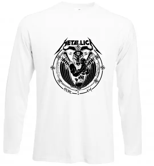 Лонгслив Metallica Here I am Белый фото