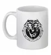 Чашка керамическая Metallica Here I am Белый фото