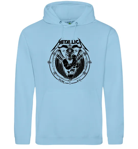 Чоловіча толстовка (худі) Metallica Here I am Блакитний фото