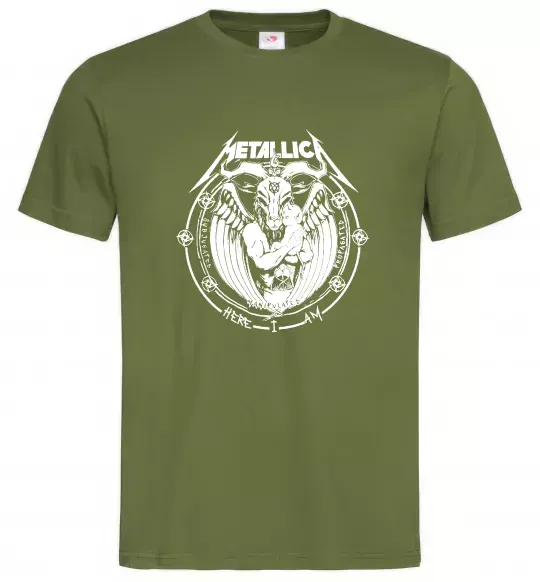Чоловіча футболка Metallica Here I am Оливковий фото