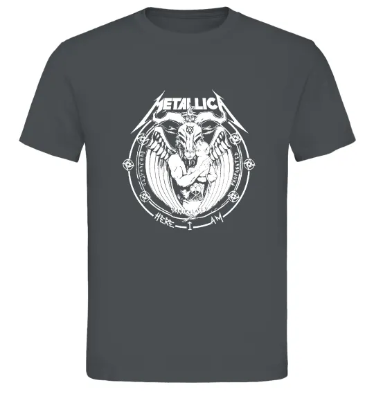 Чоловіча футболка Metallica Here I am Графіт фото