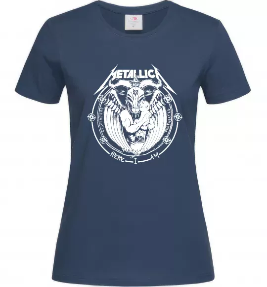 Женская футболка Metallica Here I am Темно-синий фото