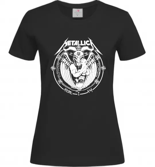 Женская футболка Metallica Here I am Черный фото