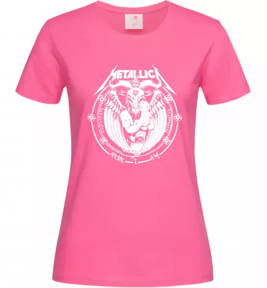 Женская футболка Metallica Here I am Ярко-розовый фото