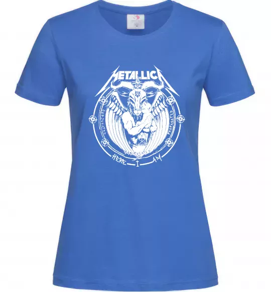 Женская футболка Metallica Here I am Ярко-синий фото