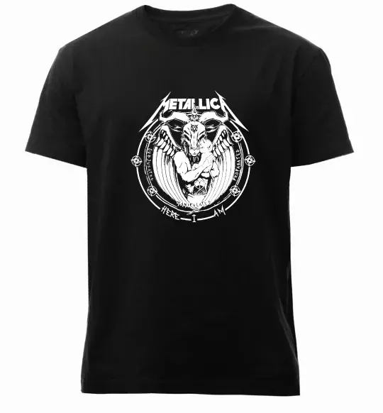Мужская премиум футболка Metallica Here I am Черный фото