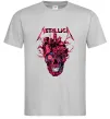 Мужская футболка Metallica heart skull Серый фото