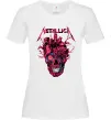 Жіноча футболка Metallica heart skull Білий фото