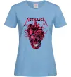 Жіноча футболка Metallica heart skull Блакитний фото