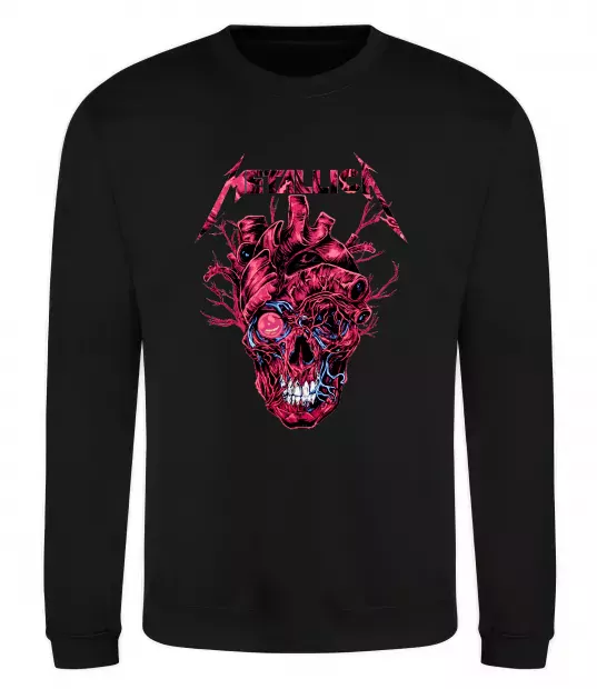 Світшот Metallica heart skull Чорний фото