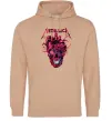 Мужская толстовка (худи) Metallica heart skull Песочный фото