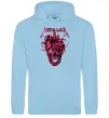 Мужская толстовка (худи) Metallica heart skull Голубой фото