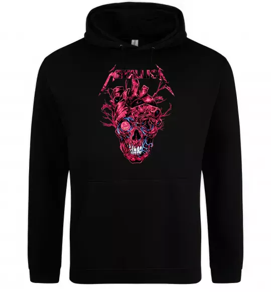 Жіноча толстовка (худі) Metallica heart skull Чорний фото