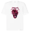 Футболка Оверсайз Metallica heart skull Белый фото