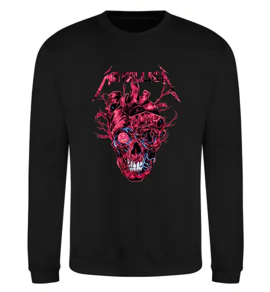 Свитшот Metallica heart skull Черный фото
