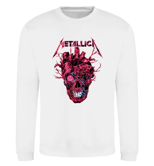 Свитшот Metallica heart skull Белый фото