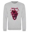 Свитшот Metallica heart skull Серый меланж фото