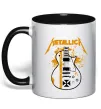 Чашка с цветной ручкой Metallica guitar Черный фото