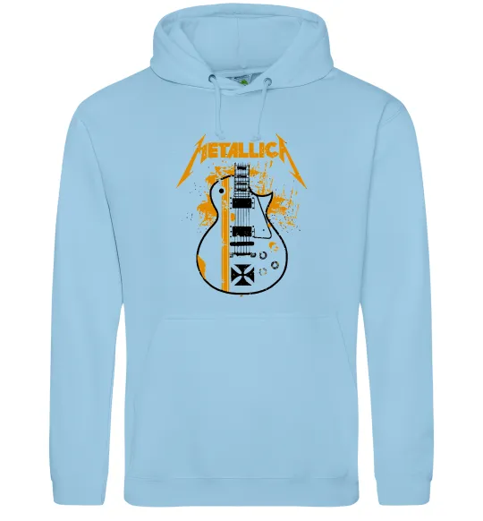 Жіноча толстовка (худі) Metallica guitar Блакитний фото
