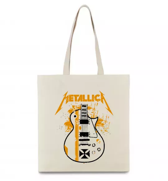 Эко-сумка Metallica guitar Бежевый фото