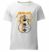 Чоловіча преміум футболка Metallica guitar Білий фото